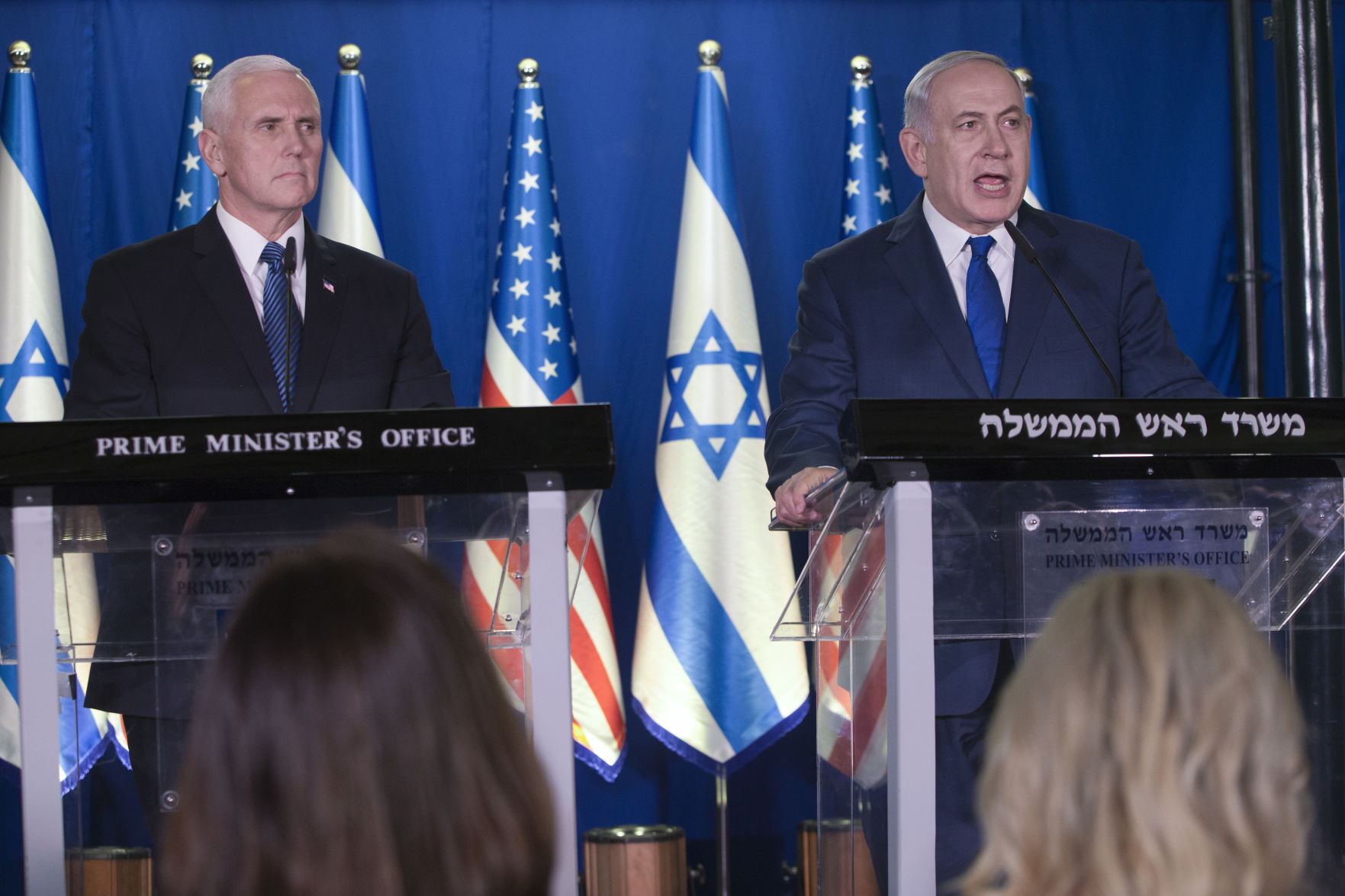 Mike Pence and Benjamin Netanyahu, 2018